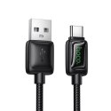 Kabel USB A do USB C Hoco 3A 1,2 m z LCD U146 czarny