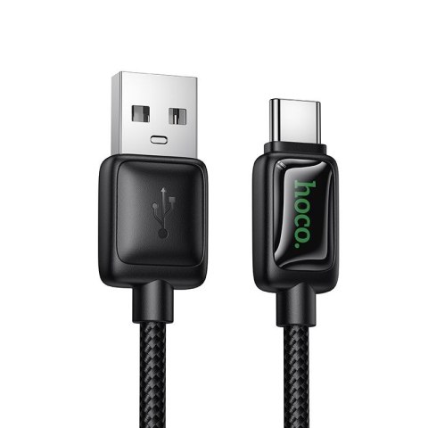 Kabel USB A do USB C Hoco 3A 1,2 m z LCD U146 czarny