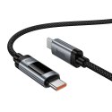 Kabel USB C do USB C Hoco PD 6A 240W 1,2m z wyświetlaczem U148 czarny