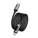 Kabel USB C do USB C Hoco PD 6A 240W 1,2m z wyświetlaczem U148 czarny