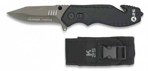 Nóż K25 19801 Tactical Black Aluminium