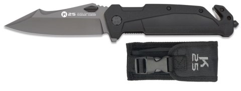 Nóż K25 Rubber Titanium Coated 25241 Flipper 7Cr17MoV EDC