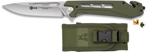 Nóż K25 Tactical CNC XL Green G10 25243 Flipper 7Cr17MoV