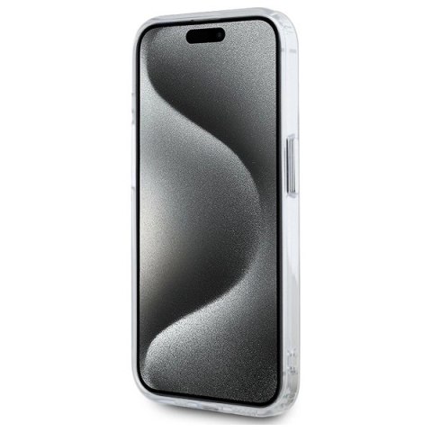 Etui Karl Lagerfeld IML Metal Karl&Choupette Head MagSafe na iPhone 15 Pro - białe