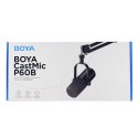 Mikrofon studyjny BOYA CastMic P60B z ramieniem przewodowy USB XLR - czarny