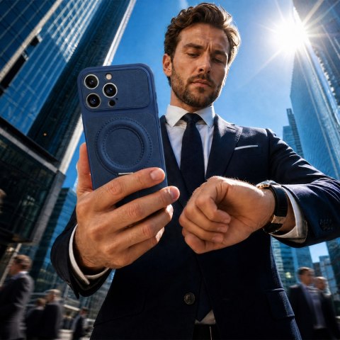 Nakładka Luxgrip Mag do iPhone 12 6,1" ciemnoniebieska