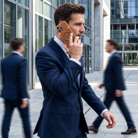 Nakładka Luxgrip Mag do iPhone 15 Pro 6,1" pomarańczowa