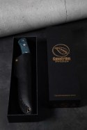 Casström No.10 SFK Stabilised Curly Birch Ocean 14C28N Nóż Bushcraft Myśliwski