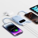 Powerbank Baseus EnerFill FC31 QPow3 20000mAh 45W z wyświetlaczem z kablami USB-C i Lightning - niebieski