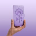 Etui z klapką na Samsung A56 5G Mezzo Book łapacz snów fioletowe