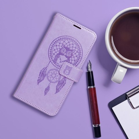 Etui z klapką na Samsung A56 5G Mezzo Book łapacz snów fioletowe