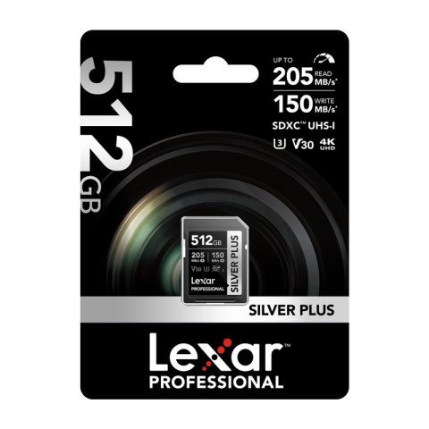 Karta pamięci Lexar Professional SILVER PLUS SDXC 512GB
