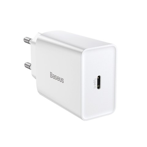 Ładowarka sieciowa Baseus Speed Mini Quick Charger, USB-C, PD, 3A, 20W (biała)