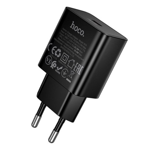 Ładowarka sieciowa do telefonu Hoco USB C QC PD 25W N76 czarna