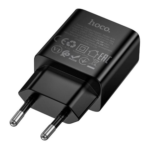 Ładowarka sieciowa do telefonu Hoco USB C QC PD 25W N76 czarna