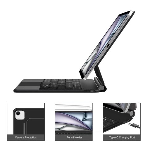 Etui Tech-Protect Smartcase Magnetic z klawiaturą na iPad Pro 12.9" (2020 /2021/2022) / 13" (2024/2025/2026) - czarne