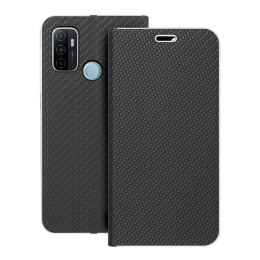 Etui z klapką na Oppo A53 2020 / A53s Luna Book Carbon czarne