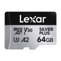 Karta pamięci Lexar High-Performance Silver Plus microSDXC 64GB + adapter