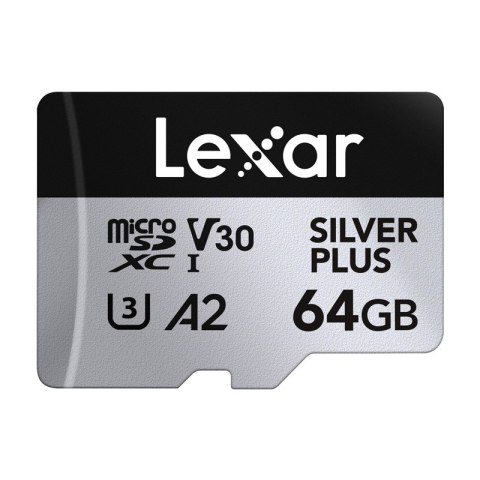 Karta pamięci Lexar High-Performance Silver Plus microSDXC 64GB + adapter