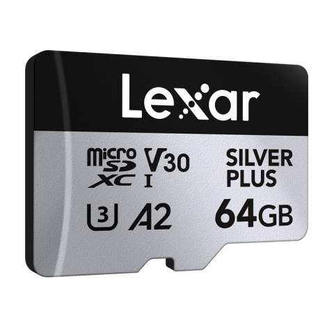 Karta pamięci Lexar High-Performance Silver Plus microSDXC 64GB + adapter