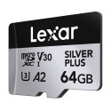 Karta pamięci Lexar High-Performance Silver Plus microSDXC 64GB + adapter