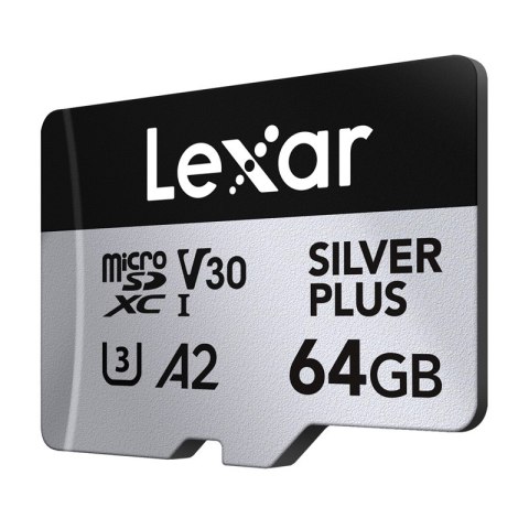 Karta pamięci Lexar High-Performance Silver Plus microSDXC 64GB + adapter