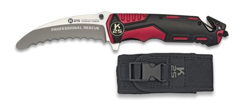 Nóż K25 19996 Rescue Red-Black Aluminium TC