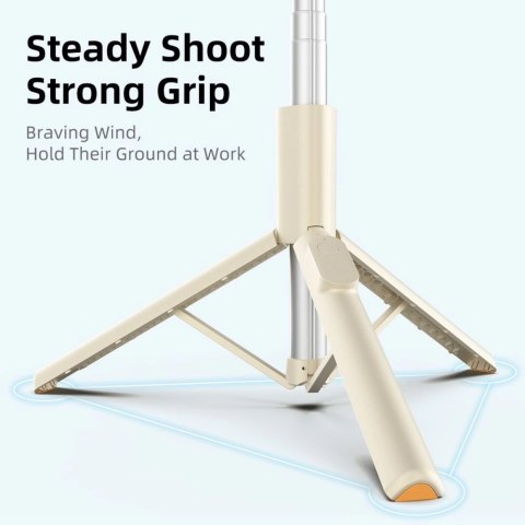 Selfie Stick Tech-Protect L09S z tripodem - beżowy