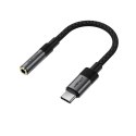 Adapter Acefast J12 USB-C do mini jack 3.5 mm - czarny
