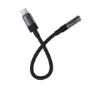 Adapter Acefast J12 USB-C do mini jack 3.5 mm - czarny