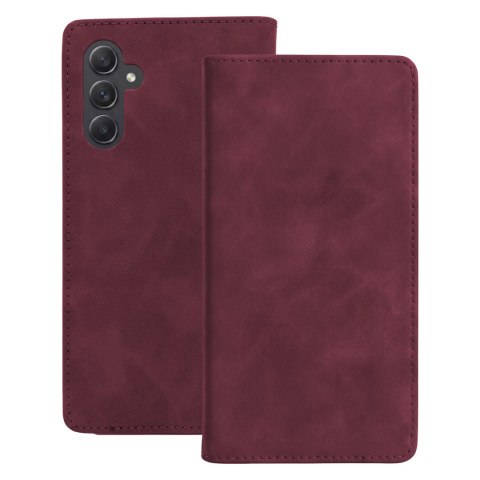 Etui Smart Suede do Samsung Galaxy A34 bordowe