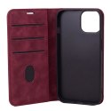 Etui Smart Suede do Samsung Galaxy A34 bordowe