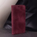 Etui Smart Suede do Samsung Galaxy A34 bordowe