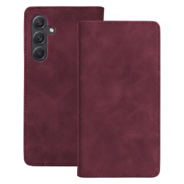Etui Smart Suede do Samsung Galaxy A55 5G bordowe