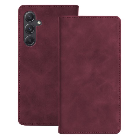 Etui Smart Suede do Samsung Galaxy A55 5G bordowe