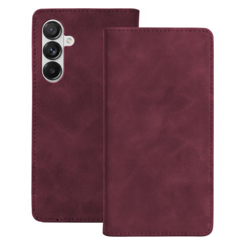 Etui Smart Suede do Samsung Galaxy A56 5G bordowe