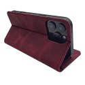 Etui Smart Suede do Samsung Galaxy A56 5G bordowe