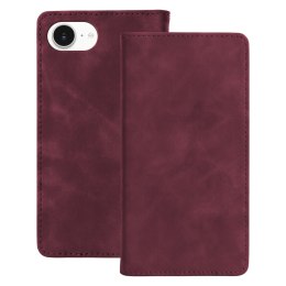 Etui Smart Suede do iPhone 16e / 17e bordowe