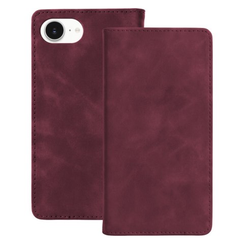 Etui Smart Suede do iPhone 16e / 17e bordowe