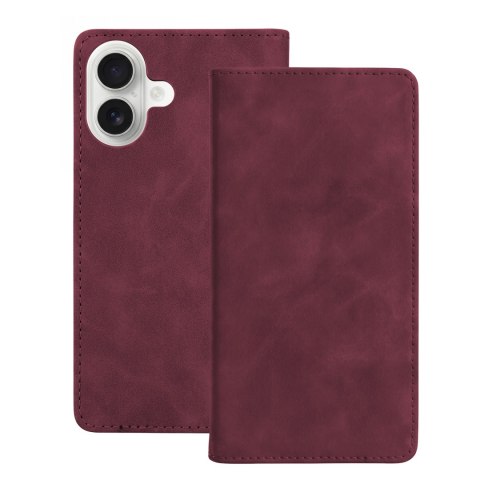 Etui Smart Suede do iPhone 17 6,3" bordowe
