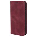 Etui Smart Suede do iPhone 17 6,3" bordowe