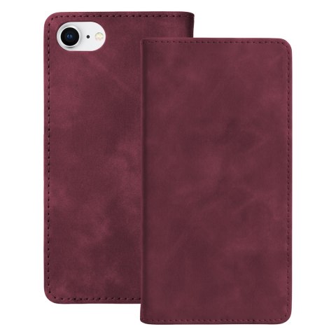 Etui Smart Suede do iPhone 7 / 8 / SE 2020 / SE 2022 bordowe