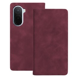 Etui Smart Suede do Xiaomi Redmi A7 Pro bordowe