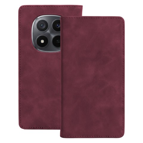 Etui Smart Suede do Xiaomi Redmi Note 15 Pro 5G bordowe