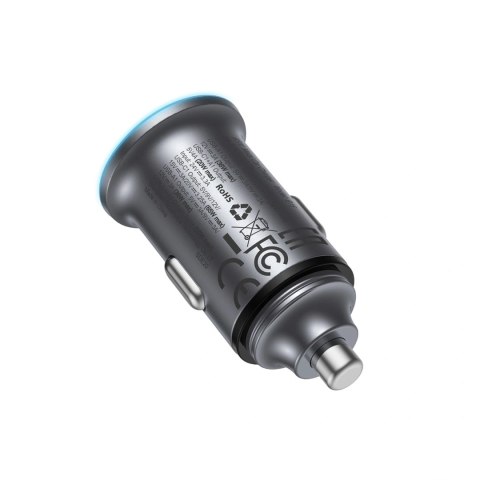Ładowarka samochodowa Acefast B15 65W USB-A + USB-C - szara