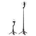 Selfie stick Acefast E42 z automatycznym statywem i pilotem Bluetooth 1,05 m - czarny