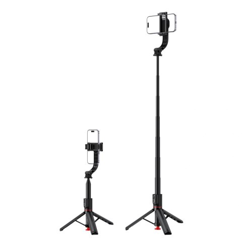 Selfie stick Acefast E42 z automatycznym statywem i pilotem Bluetooth 1,05 m - czarny