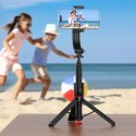 Selfie stick Acefast E42 z automatycznym statywem i pilotem Bluetooth 1,05 m - czarny