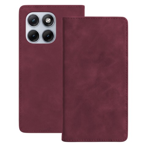 Etui Smart Suede do Motorola Edge 70 Fusion bordowe