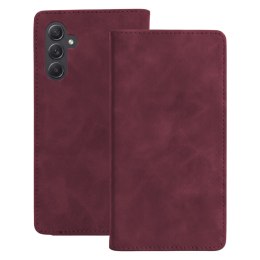 Etui Smart Suede do Samsung Galaxy A14 4G bordowe
